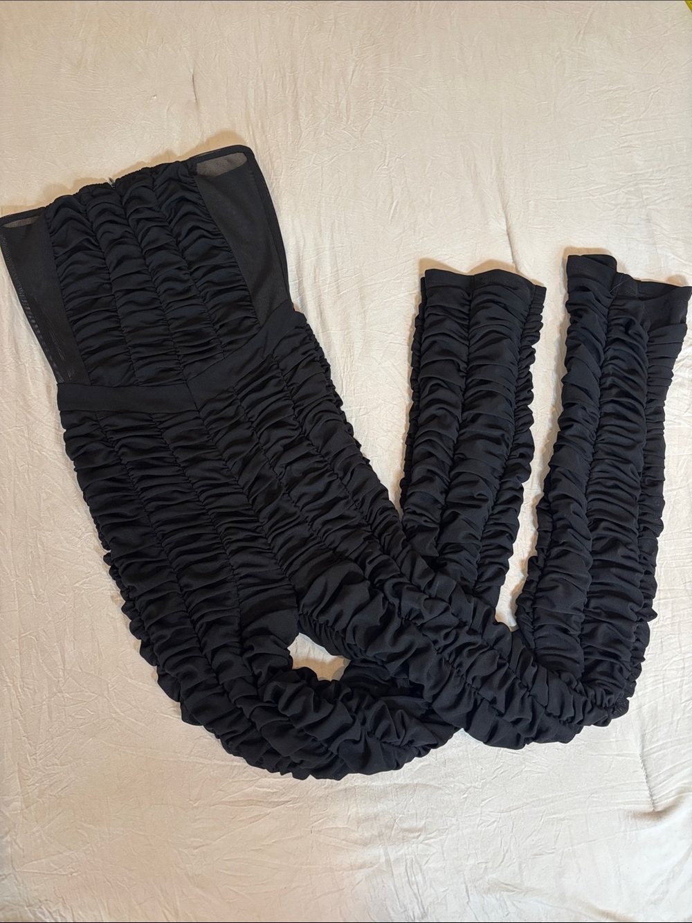 I.am.Gia Ophelia Ruched Strapless Black Jumpsuit Size S